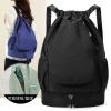 Badminton bag, sports training bag, drawstring crossbody bag, high appearance level, independent shoe compartment, sports outdoor backpack details Picture